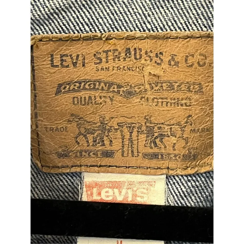 Vintage Levi’s Batwing Label Denim Trucker Jacket M - Picture 6 of 7